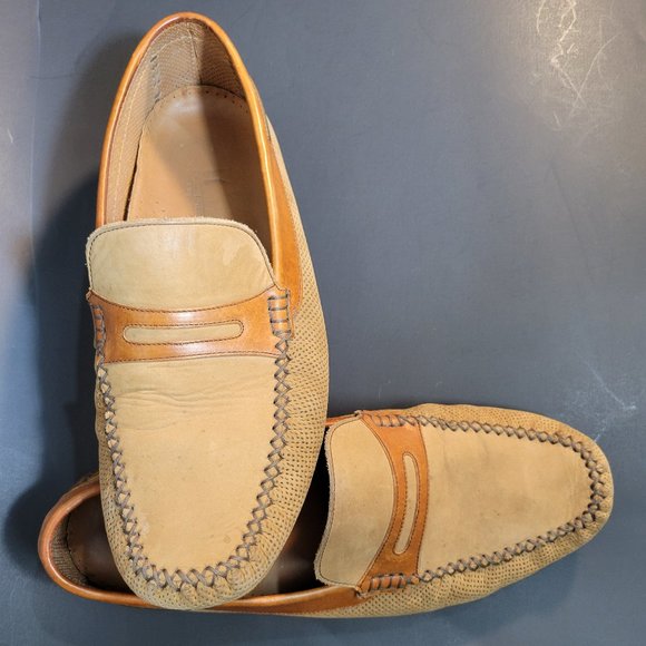 MORESCHI Handmade in Italy men's Loafers Shoes - Picture 1 of 11